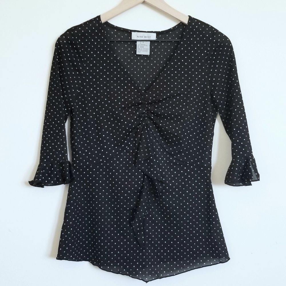 ADORABLE POLKA DOT BLOUSE